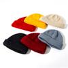 Hot Unisex Men Women Beanie Hat Outdoor Warm Ribbed Winter Turn Ski Fisherman Docker Hat Solid Color