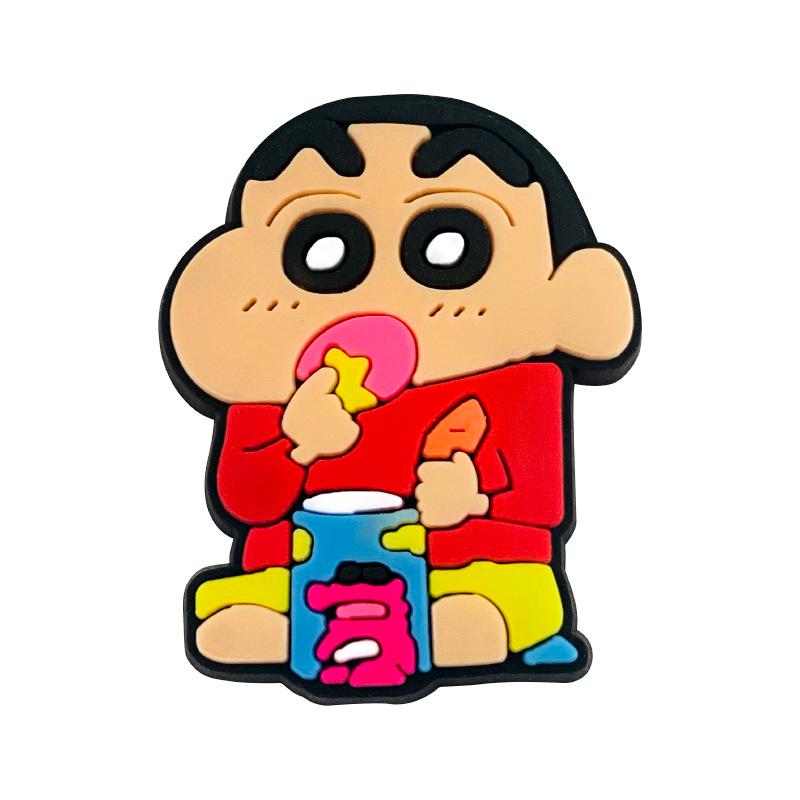 Crayon Shin-chan Croc Charms: 10 Styles, Soft Rubber PVC Shoe Accessories