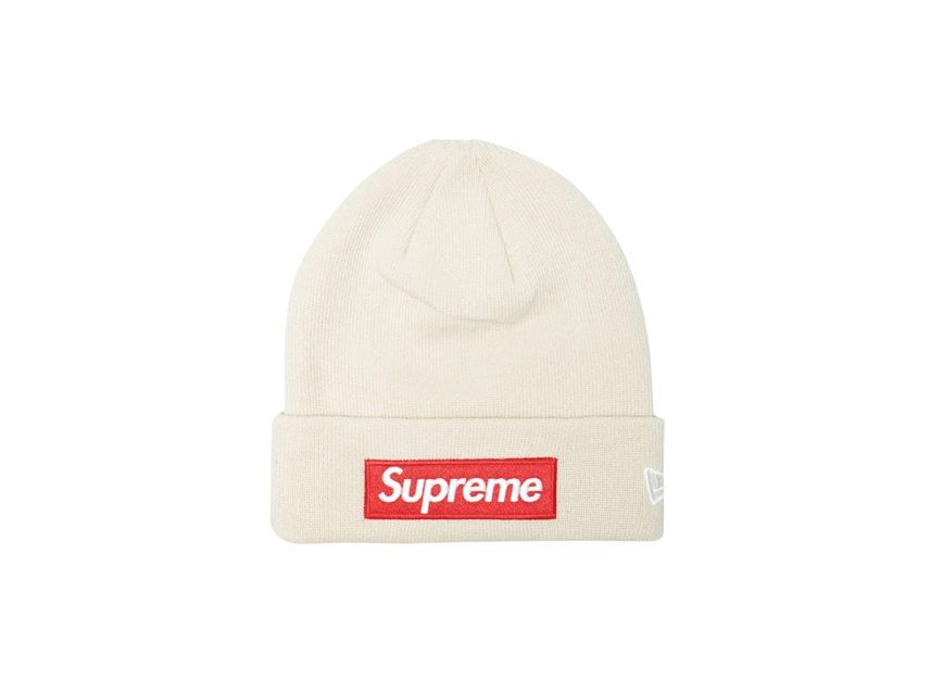 Supreme New Era Box Logo Beanie Stone One-Size