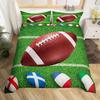 American Football Duvet Cover Set Full Size Sports Games Bedding Set Soccer Rugby Field Comforter Cover for Boys Quilt Cover Set