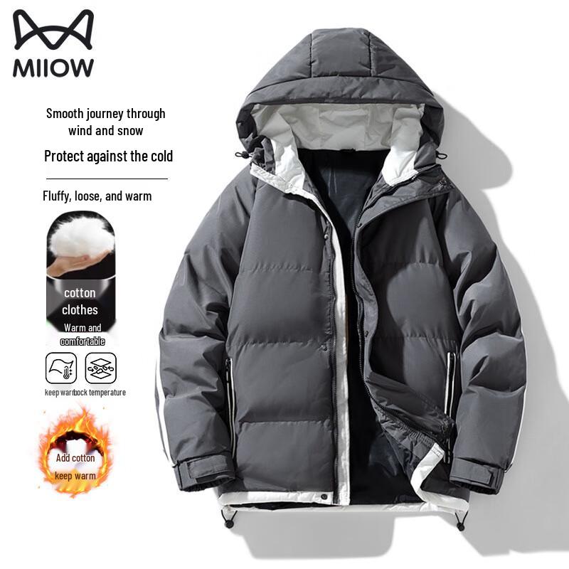 

MaoRen Men s Thickened Hooded Padded Jacket M