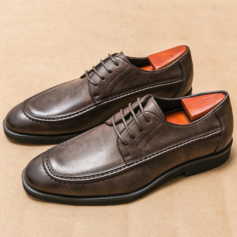 Fashion Luxury Designer Fashion New Men's Black Brown Formal Lace Up Oxfords Shoes Male Wedding Dress Prom Homecoming Zapatos Hombre