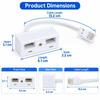 UK BT Standard RJ11 Plug Adapter RJ11 Connector Phone Line Splitter  Home Phone