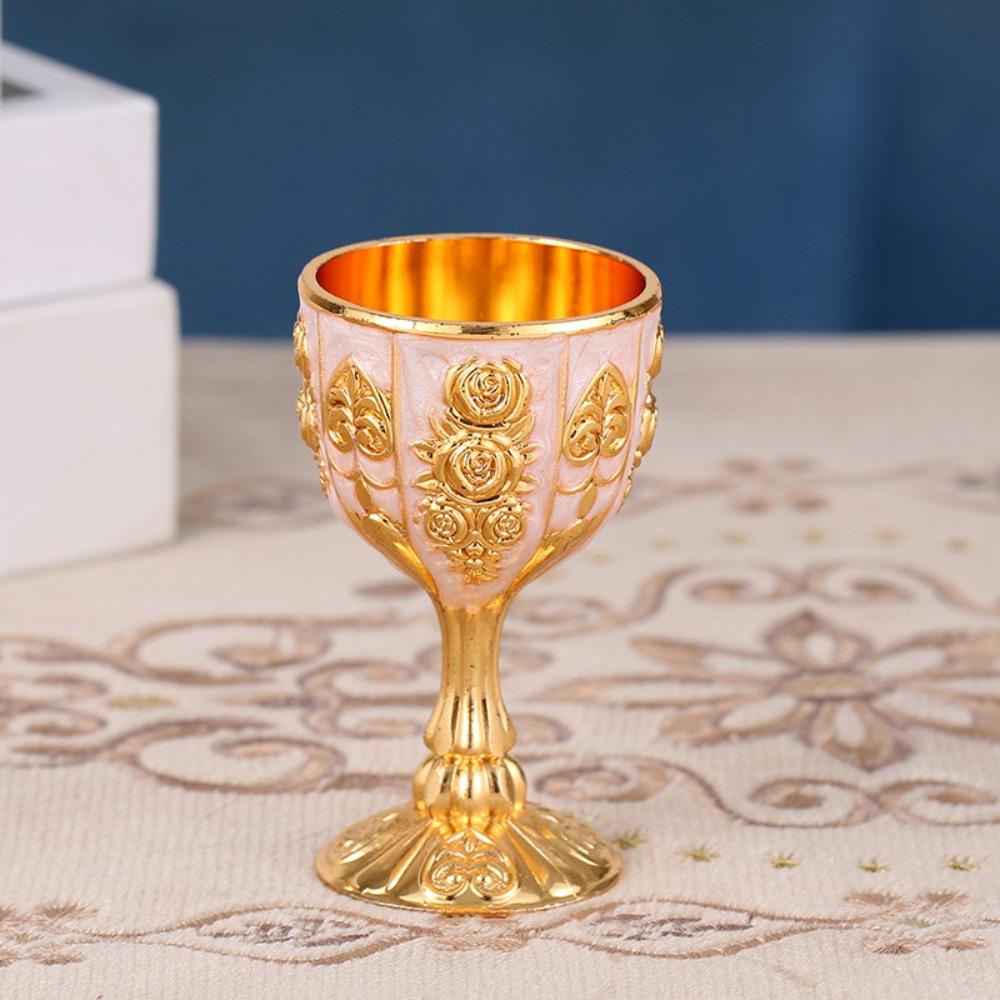 Creative Retro Wine Glasses European Style Metal Dinnerware Goblet Drinkware Spirit Vodka White Wine Cup Bar Home Decor