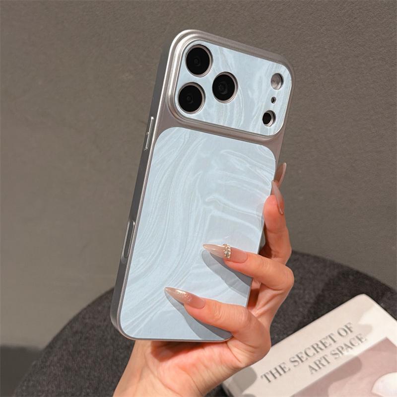 Fashion Velvet Matte Ripple Texture Gradient Phone Case For Apple iPhone 17 16 15 14 Plus 13 12 11 Pro Max Shockproof Soft Cover