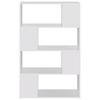 Bookshelf Room Divider White 31.5 x 9.4 x 49 in (80 x 24 x 124.5 cm) Engineered Wood