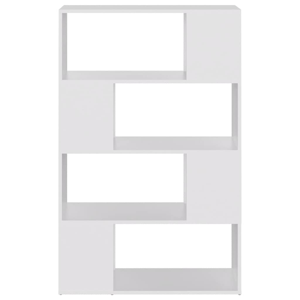 Bookshelf Room Divider White 31.5 x 9.4 x 49 in (80 x 24 x 124.5 cm) Engineered Wood