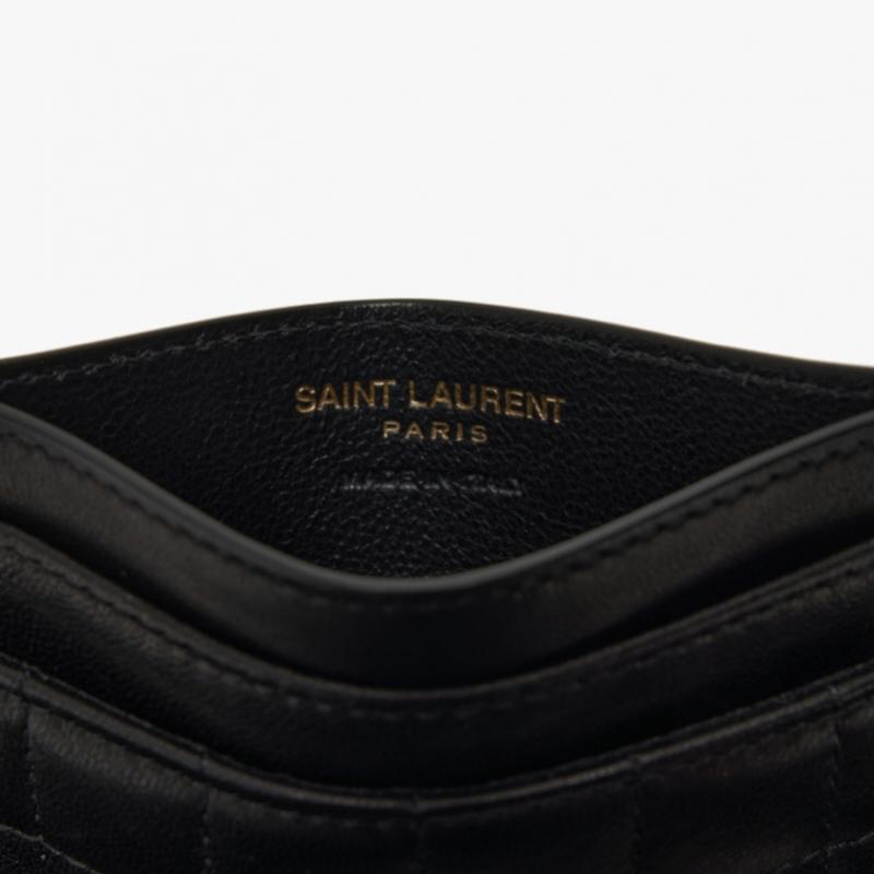 Saint Laurent Cassandra Monogram Matelass  Steppung Gold Kartenetui 742760 Aabvp 1000