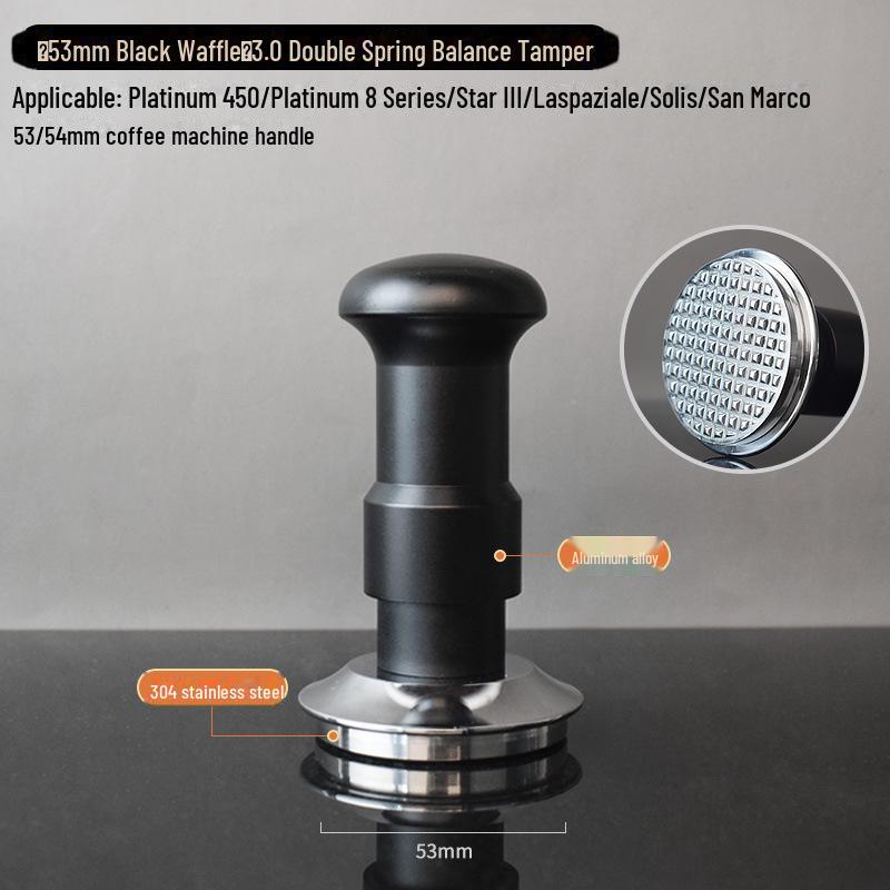 3.0 Double Spring Espresso Tamper with Free Adjustment, Constant Force, Balance - 51/53/58mm
