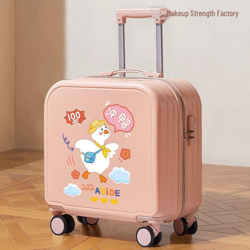 Children's Cartoon Carry-on Suitcase for Boys & Girls, Small Trolley with Password Lock