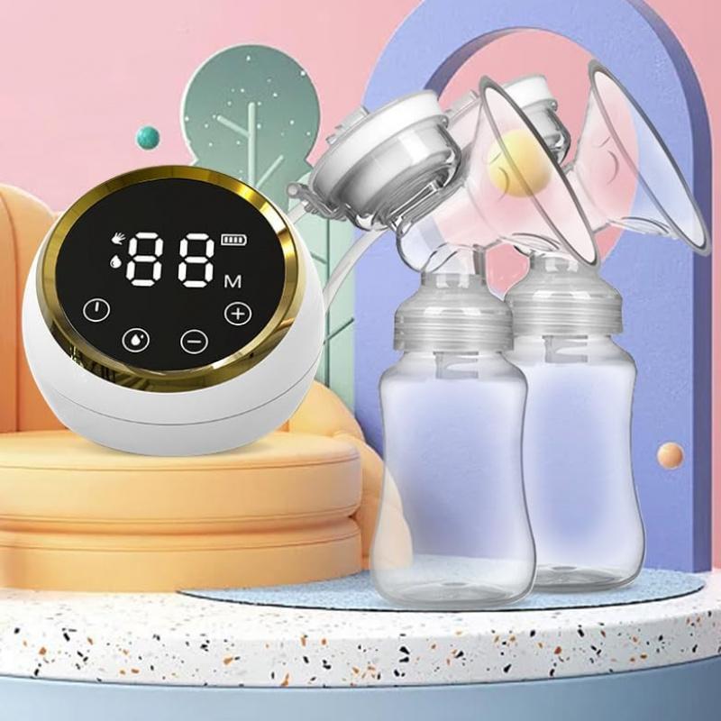 Tire-lait électrique double, écran LCD, 3 modes, 9 niveaux, rechargeable, silencieux, portable