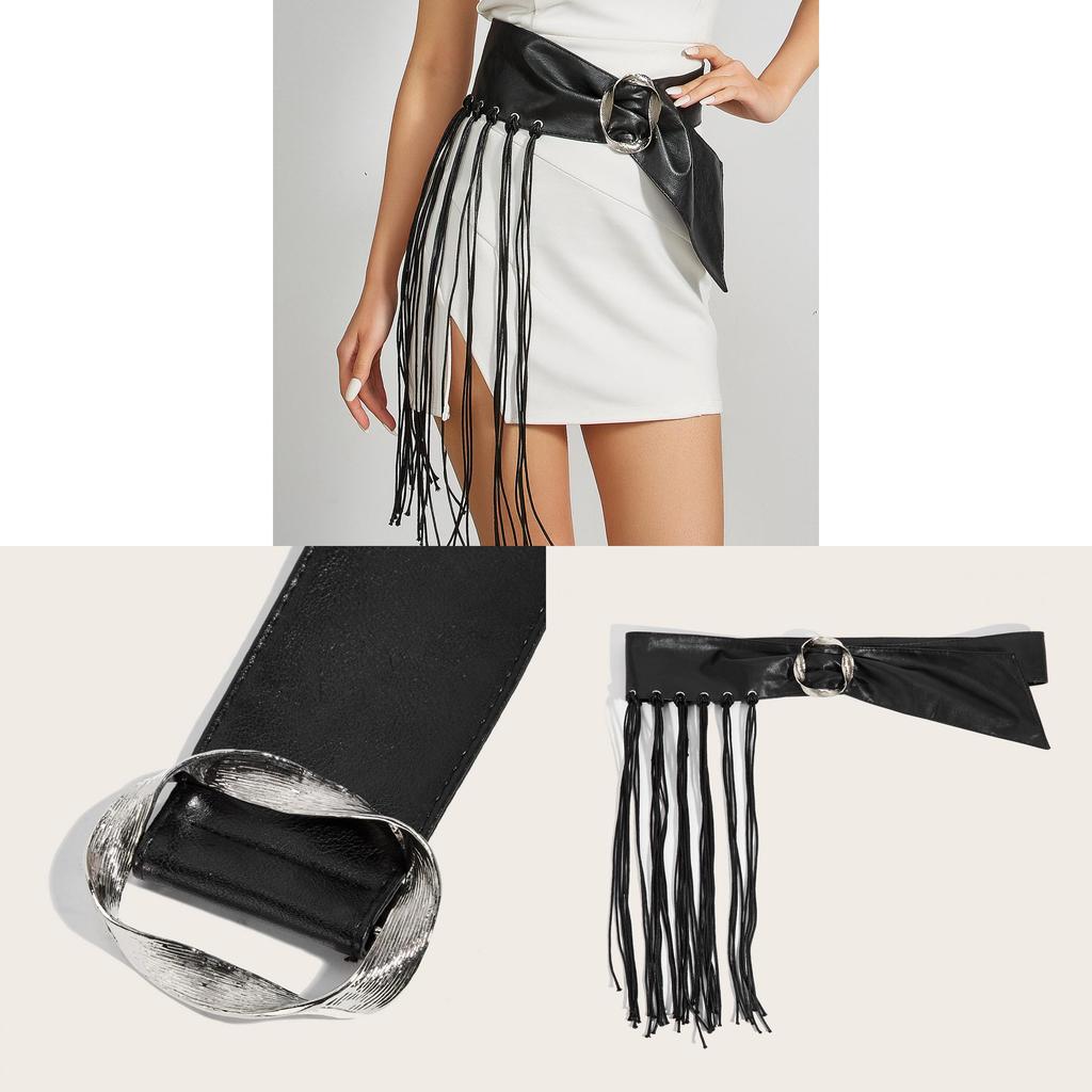 Gothic Punk Punk Belt With Metal Pin Buckle For Casual Street Style