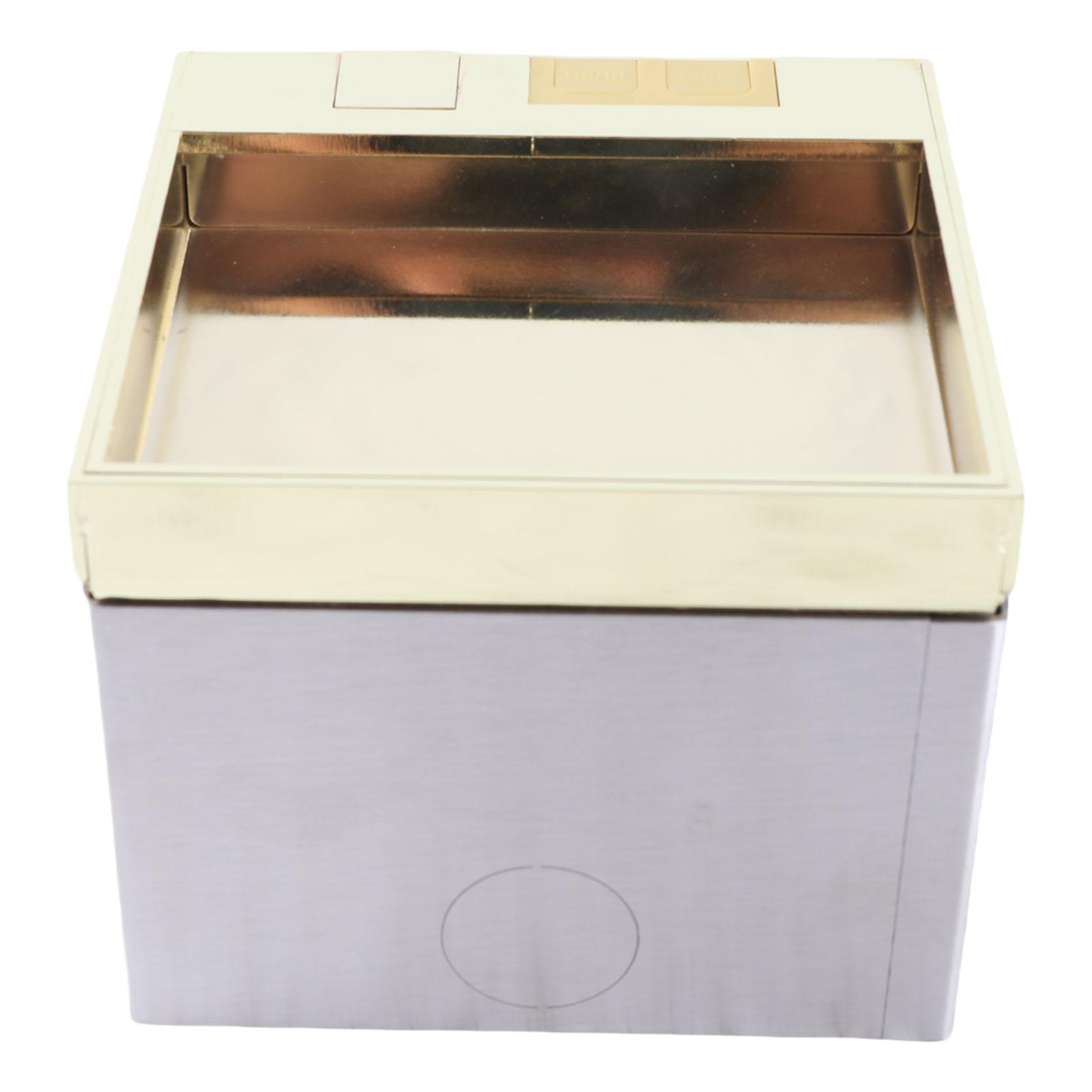 

Вбудована підлогова розетка 4000 Вт золотого кольору 2 штирі та мережевий роз єм врізна підлогова електрична розетка