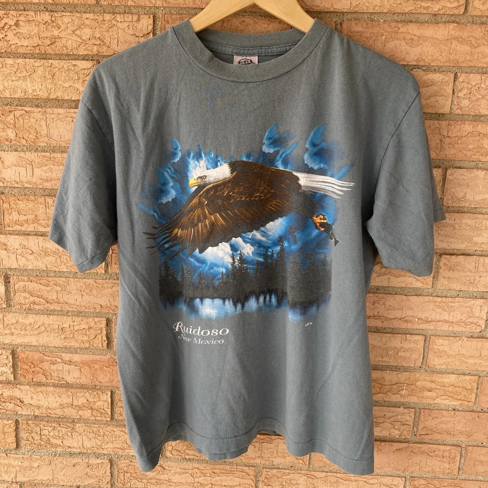 Eagle Products single stitch Ruidoso NM Bald Eagle with Fish mountain nature tee S