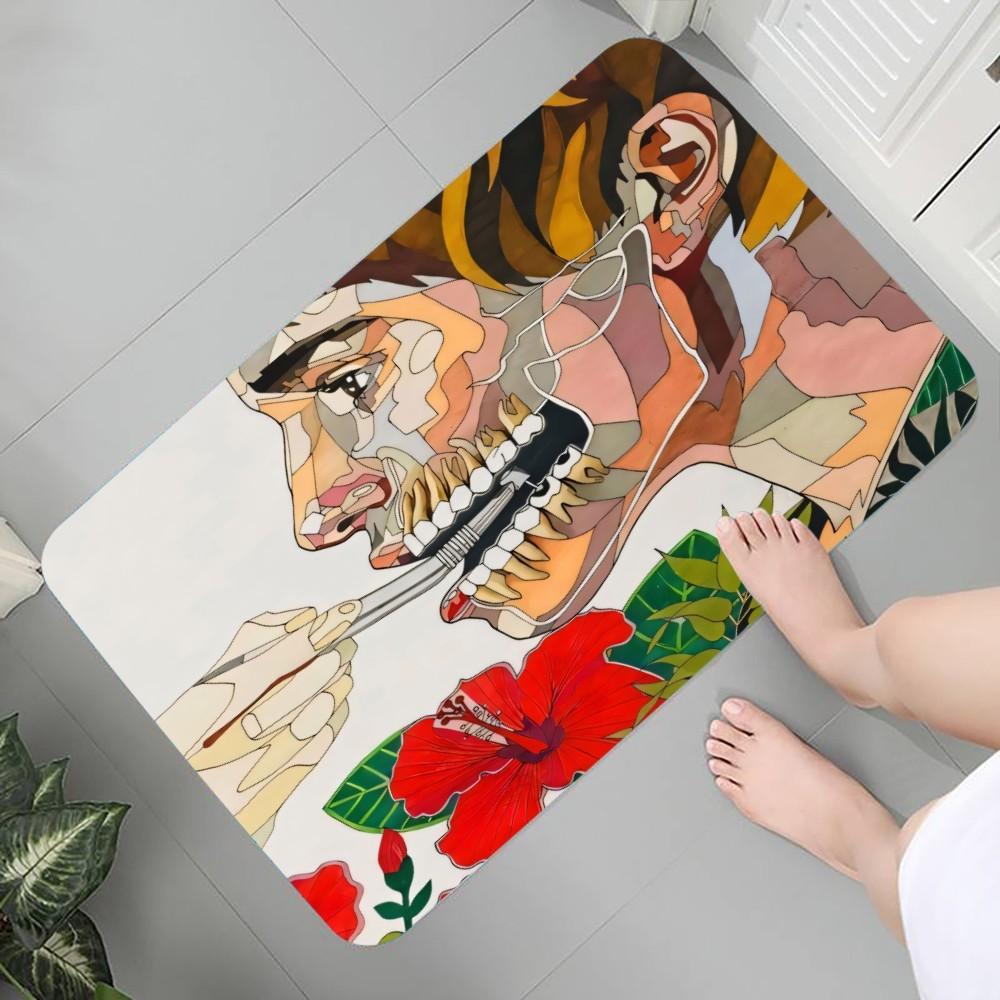 The Dentist Tooth Floor Mat Graphic Printed Flannel Doormats for Bathroom Kitchen Entrance Carpet Home Decor