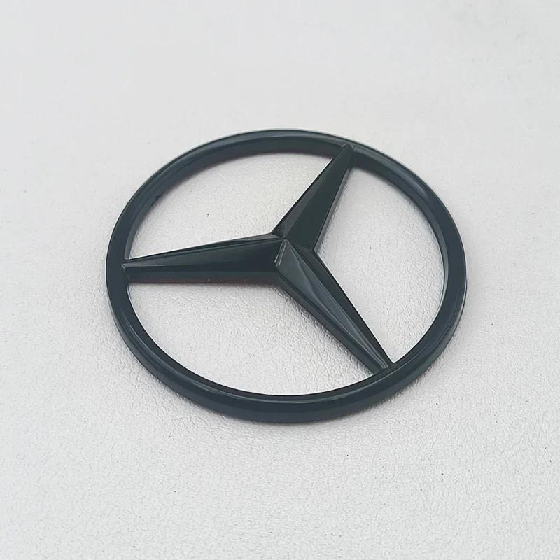 

Car Sticker 52mm 58mm ABS Chrome Black Star Logo Mercedes Steering Wheel Logo Sticker For Mercedes Benz C E S Class W204 Emblem