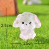 Micro-landscape Creative Cute Cartoon Transparent Glow-in-light Pink Puppy Garden Landscape Decoration Resin Small Figurine