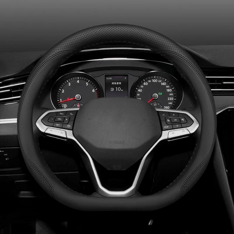 High Quality Leather Car Steering Wheel Cover Wrap Holder for Volvo XC60 S90 S60 XC40 S60l Braid on Steering-Wheel Protector
