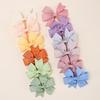 24Pcs Sweet Bow Hair Clip For Baby Girl Colorful Cute Ribbon Hairpin Side Fragmented Hair Barrettes Children's Headwear