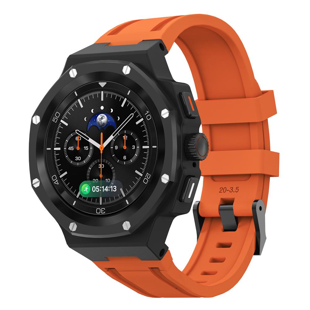 Zestaw Luksusowej Modyfikacji Do Samsung Watch 8 40mm 44mm Metalowa Koperta+Gumowy Pasek Do Watch 8 Classic 46mm Zestaw do Przeróbki Akcesoria