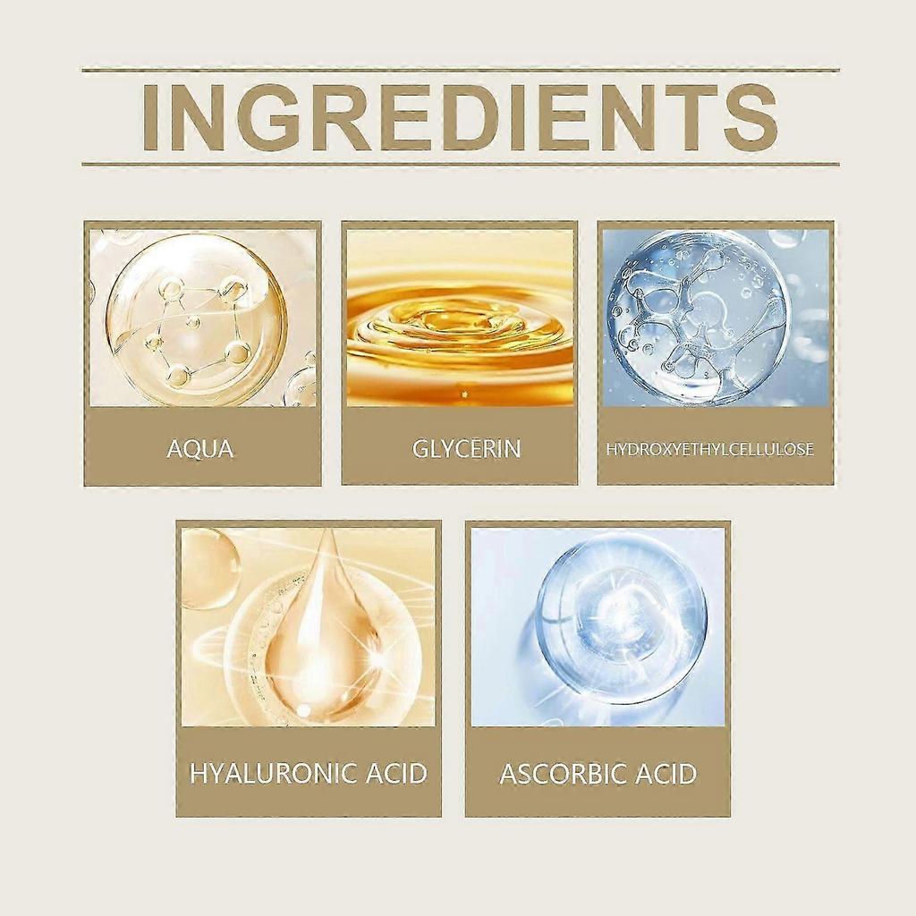 Hyaluronic Acid & Vitamin C Essence Capsules Deep Hydration, Brightening, Anti-Aging for Fine Lines Travel-Friendly 30 Pack Less