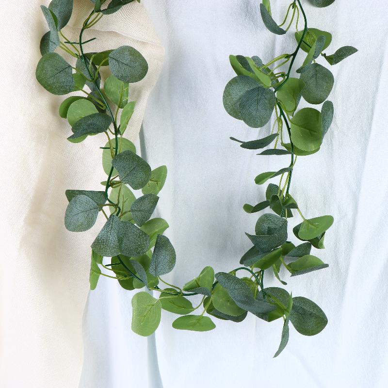200cm Artificial Eucalyptus Lemon Garland Faux Floral Hanging Vine Rustic Greenery Wreath for Home Wedding Party Decor