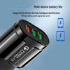 QC3.0 Fast Charge USB Charger: Compatible with Apple, Huawei, European & American Standards, 3-in-1.