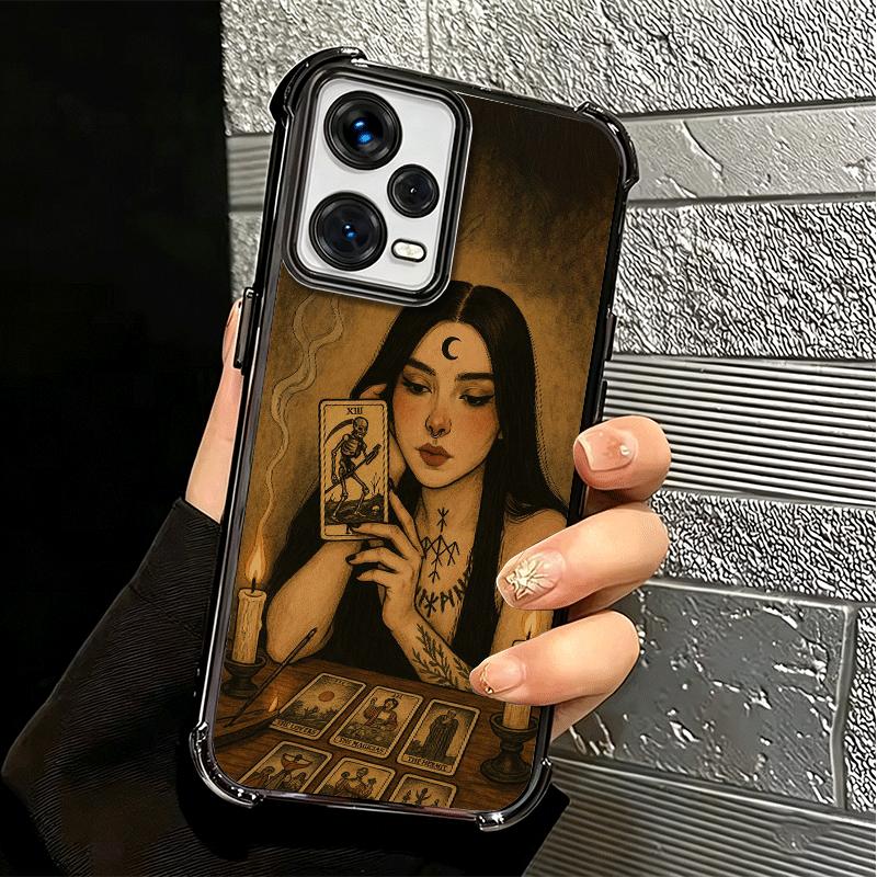 Hexe Tarotkarte Weiche Handyhülle Für Xiaomi Redmi Note 14 15 Pro Plus 13 12 11S 11T 5G 10 9S 9 Galvanisiert Anti-Fall Fundas