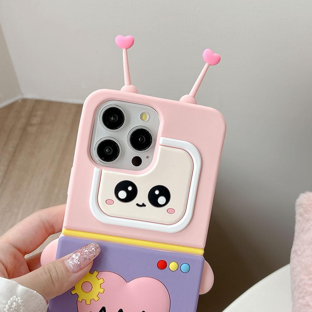 Kawaii 3D Rajzfilm Szilikon Telefontok Xiaomi 13 14 15 Redmi K60 K70 K80 Prohoz Aranyos Ütésálló Puha Szilikon Tok Huawei Nova13 Nova12 Honorhoz Ajándék