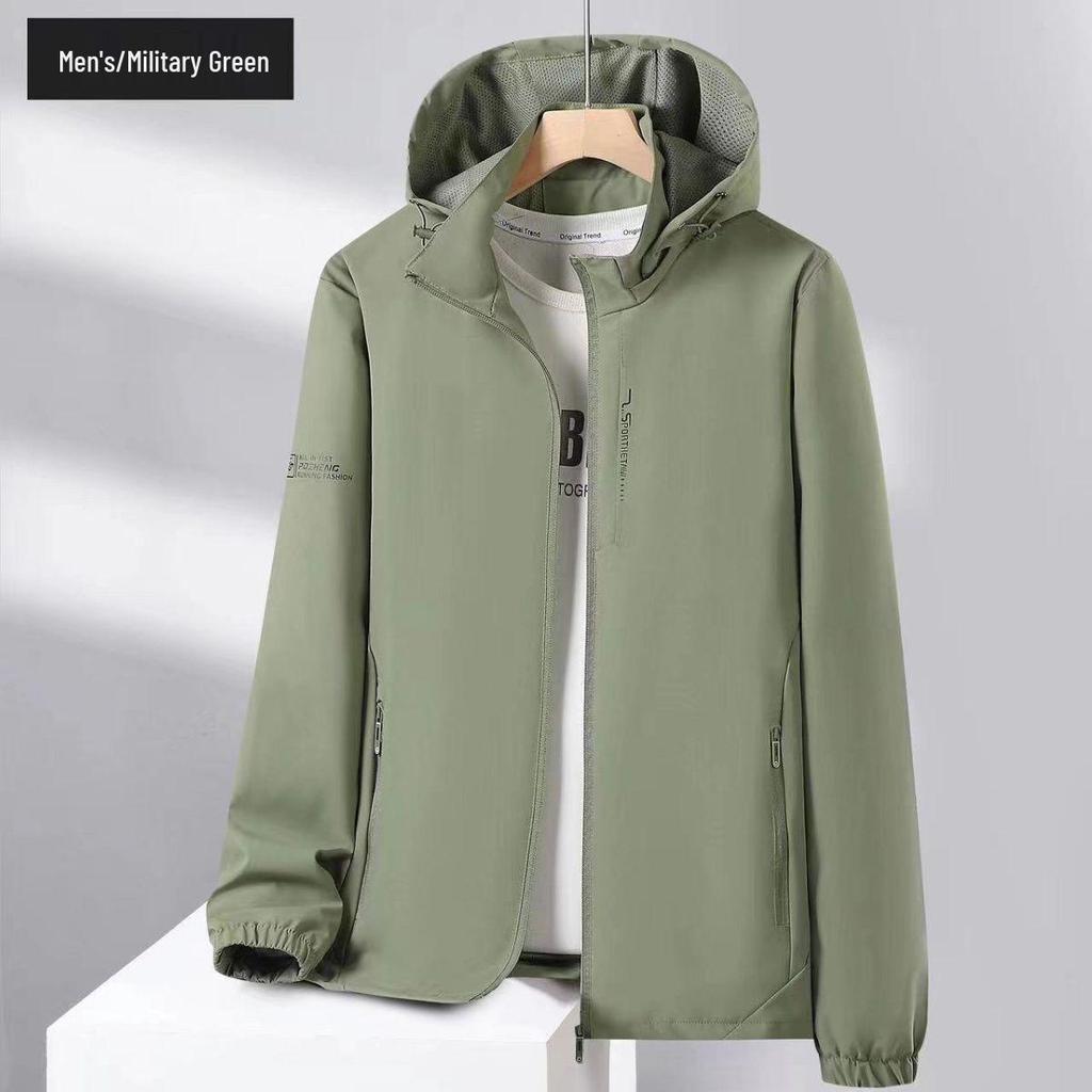 Herren- & Damen-Wasserdichte Sport-Windjacke mit abnehmbarer Kapuze - Frühlings-/Herbstjacke