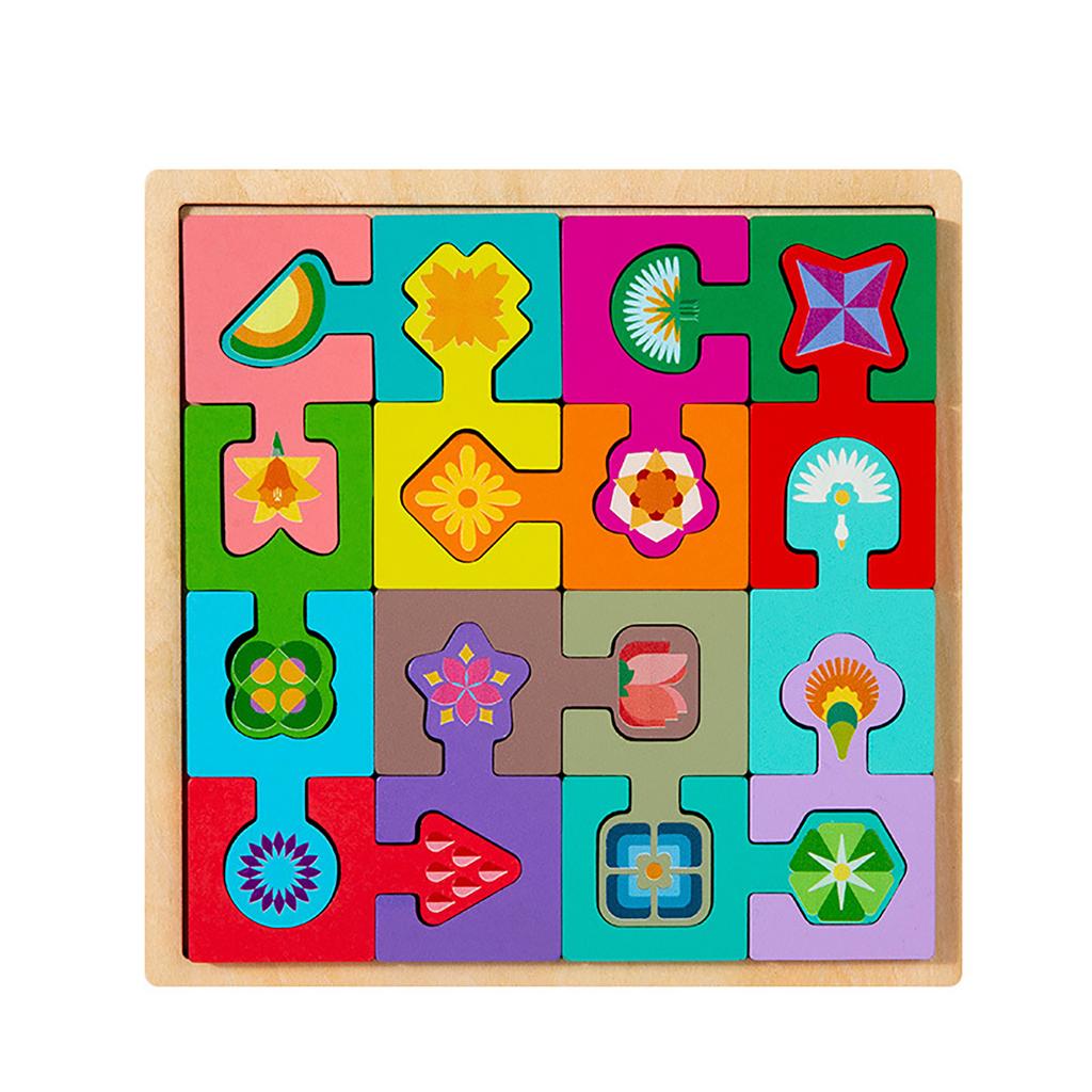 Wooden Animal Traffic Number Fruit Puzzle Shape Matching Toy