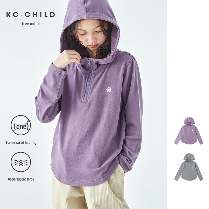 Girls' Casual Hooded Fleece Knit Sweatshirt