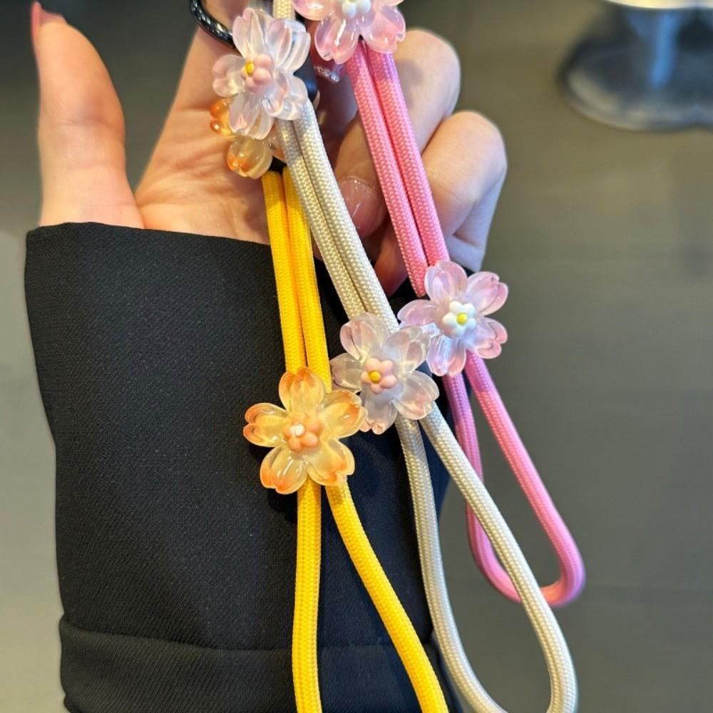Adjustable Mobile Phone Strap Cherry Blossom Cell Phone Chain Mobile Phone Lanyard  New Year Gift