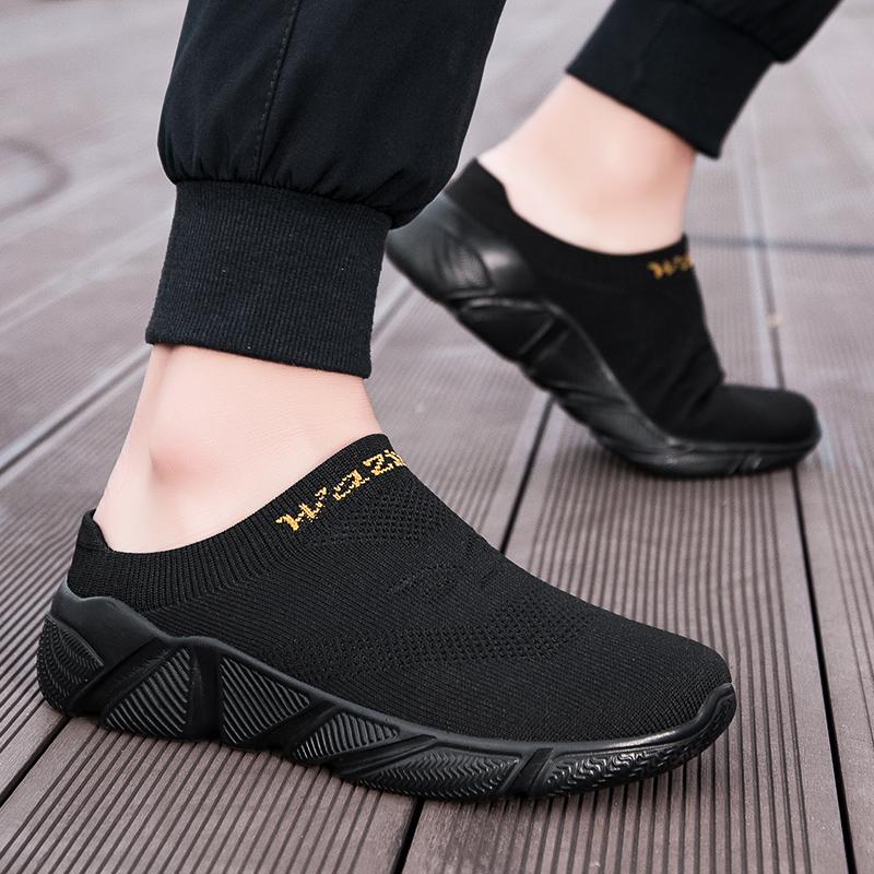 Damen Sandalen Rückenfrei Walking Sneaker Sommer Slipper Pantoletten Socken Schuhe Geschlossene Zehen Hausschuhe Herren Clogs Übergröße