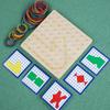 Montessori Wooden Geometric Figures and Creative Nail Board for Early Childhood Education