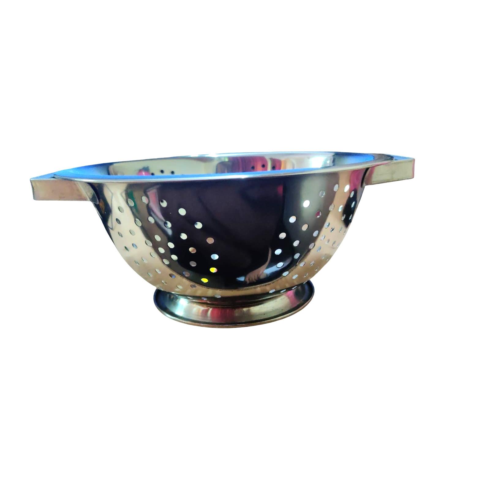 @ Stainless Steel Colander Durable For Washing Multipurpose 320Gm Zr-7097-60%Off