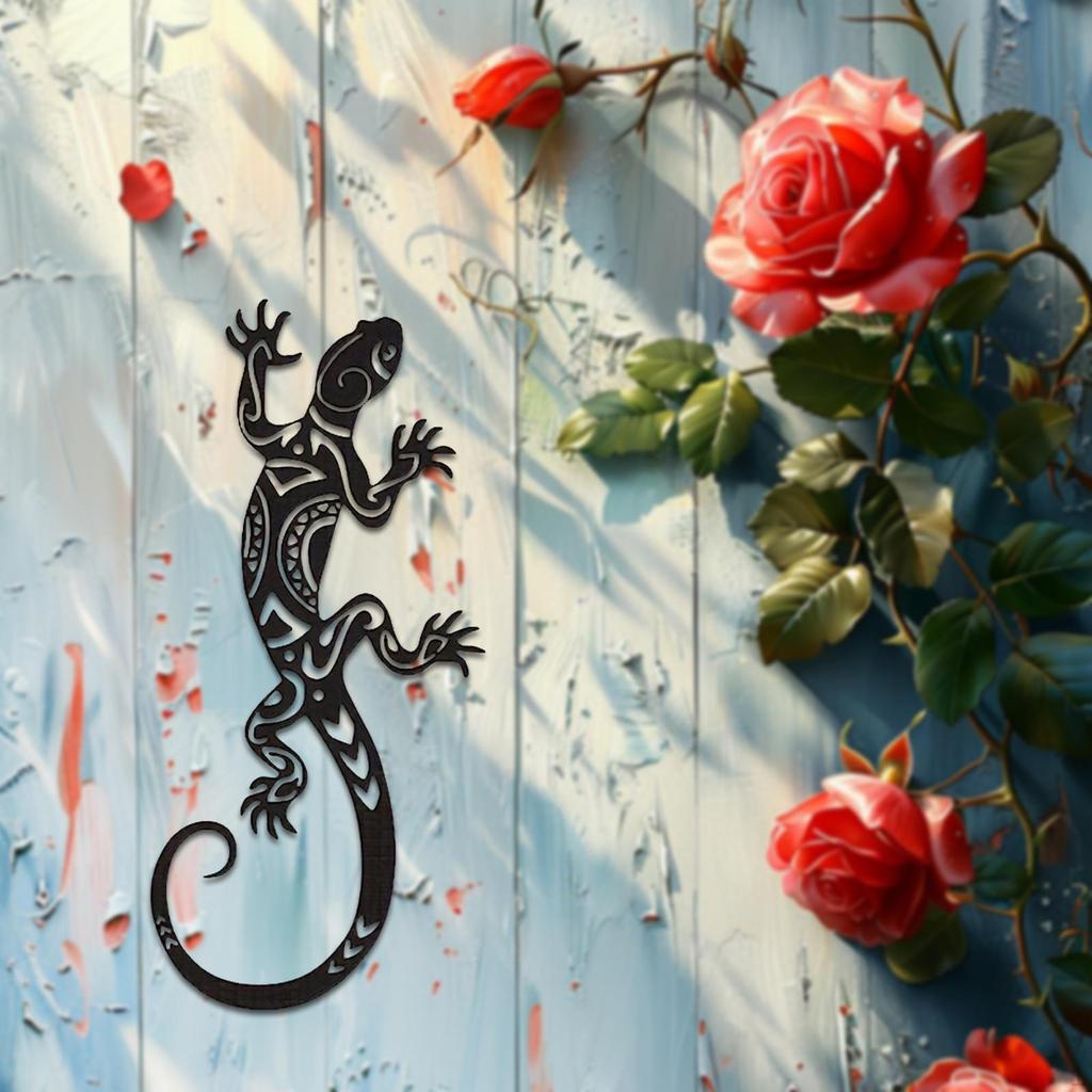 Gecko Lizard Iron Wall Art for Indoor And Outdoor