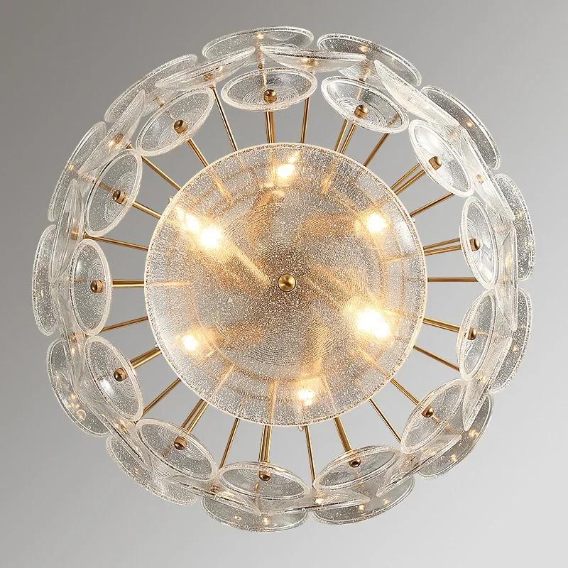 Led Modern Art Glass Ceiling Chandelier Round Models Hanging Light Lustre Pendant Lamp For Loft Living Dining Room Bedroom