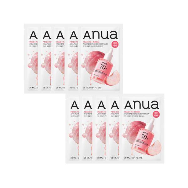 ANUA Peach Niacinamide Serum Mask 25g ×10