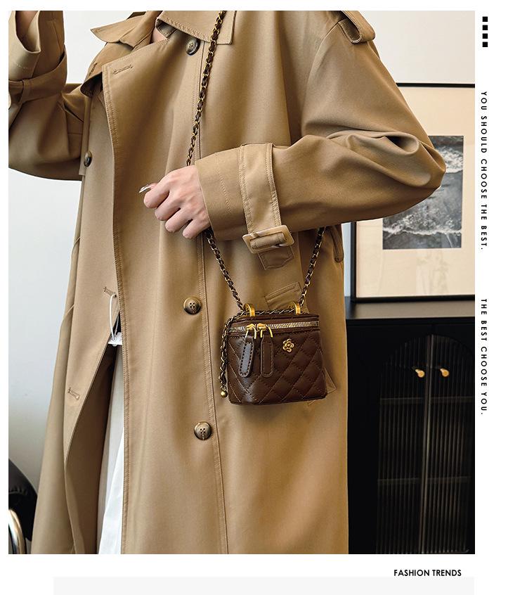 Geantă crossbody retro cu zale diamantate 2024 - Geantă de umăr versatilă cu lanț pentru femei