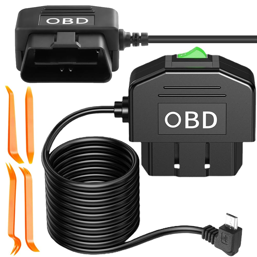 Xiatiaosann OBD Power Cable for Dash Camera, OBD2 To Type C Direct Charging Cable