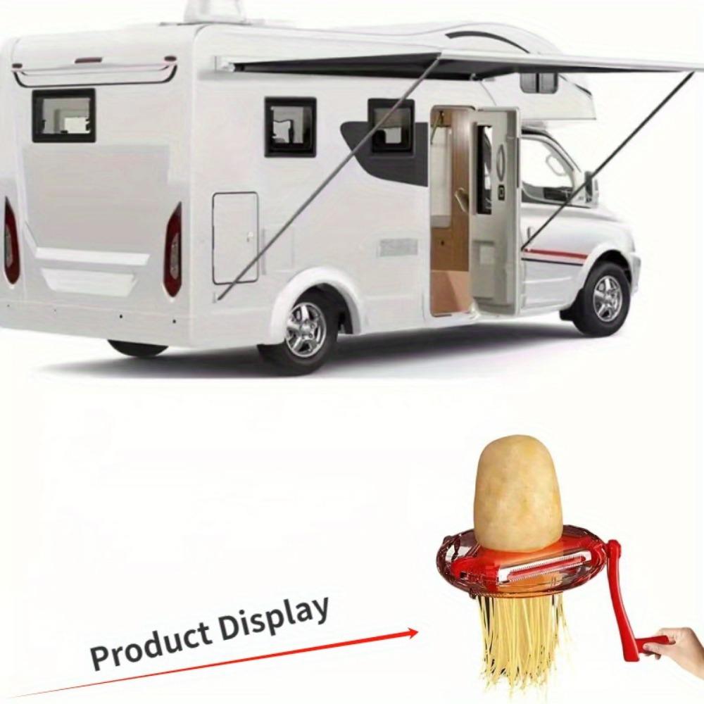 Zestaw obieraczek ze stali nierdzewnej 3 w 1 - uniwersalna krajalnica do ziemniaków, owoców i warzyw z podwójnymi ostrzami do pojazdów kempingowych i na kemping