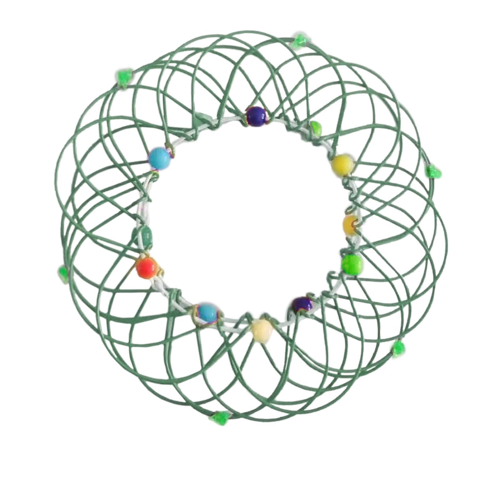 

(H0826)2PC Декомпресійний гнучкий кошик з м’яким сталевим залізним кільцем зелений