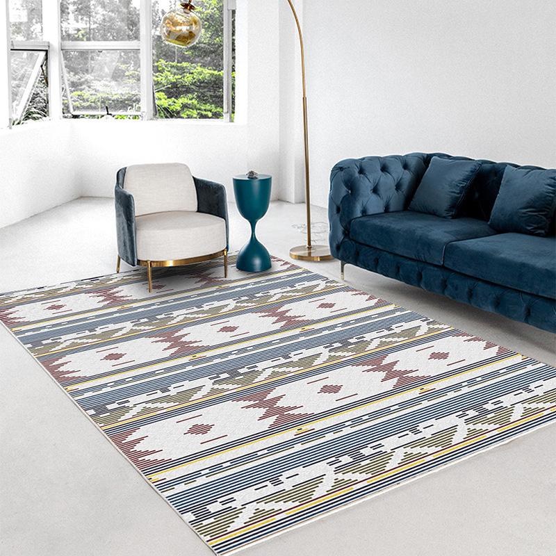 Moroccan Washable Rugs for Living Room Bedroom Large Area Non-slip Floor Mat Thickened Home Decor Carpet