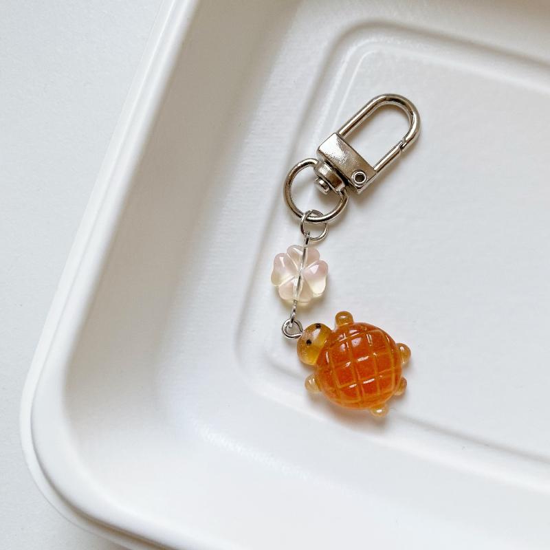 

Colorful Jelly Pineapple Turtle Charm Keychains Drip Gum Retro Turtle Pendant Keyring Hanging Ornament Pendant Accessories Gift A3