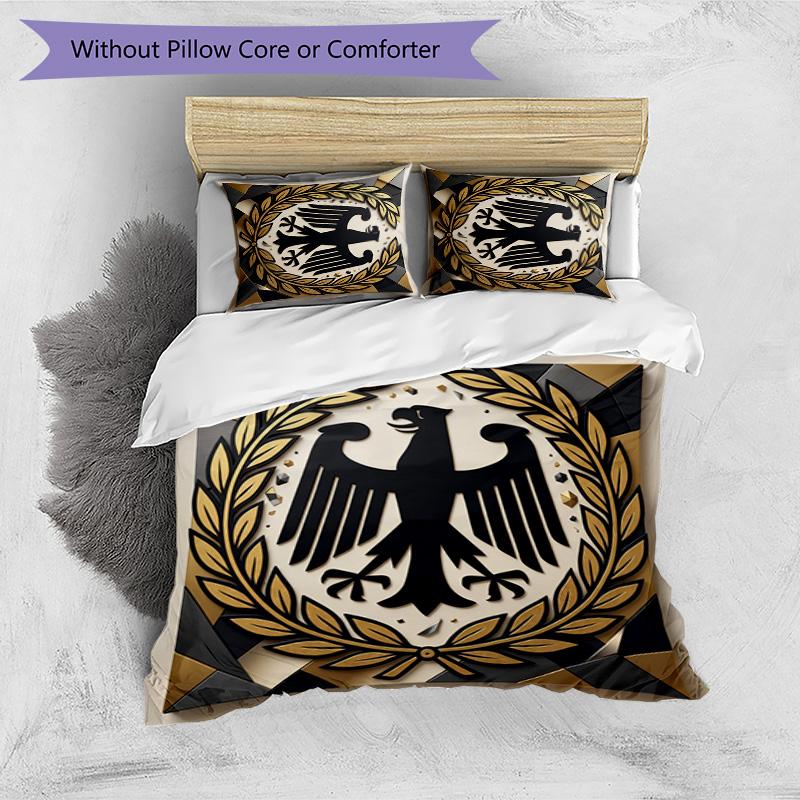 Belgium Football Printed Bedding 3 Piece Set Cozy Breathable Bed Cover Set As Housewarming Holiday Gift
