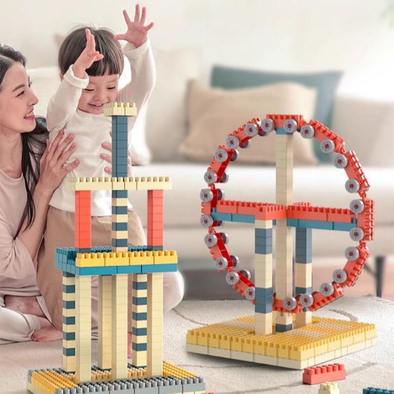 Dětské velké částice vzdělávací stavebnice montážní hračky Chlapci a dívky Dítě DIY Rané vzdělávání Trojrozměrné puzzle Model dárek