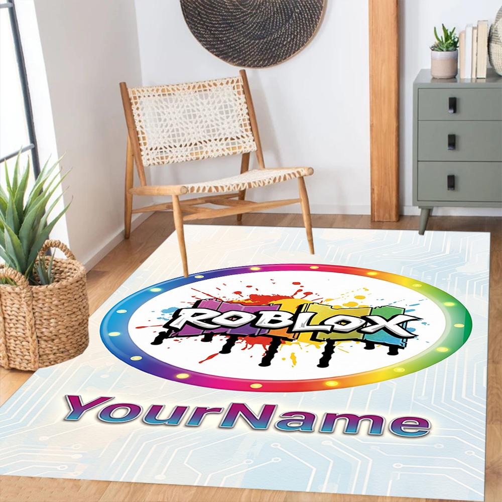 Roblox 400 Personalized Text Carpet Design for Bedrooms Hallway Game Room Foyer Antislip Carpet Decorate Offices Perfect Gift for Women/Men