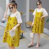 Summer 2023 Loose-Fit Maternity Dresses - Celebrity Style, Medium To Long Length, Belly-Covering Design