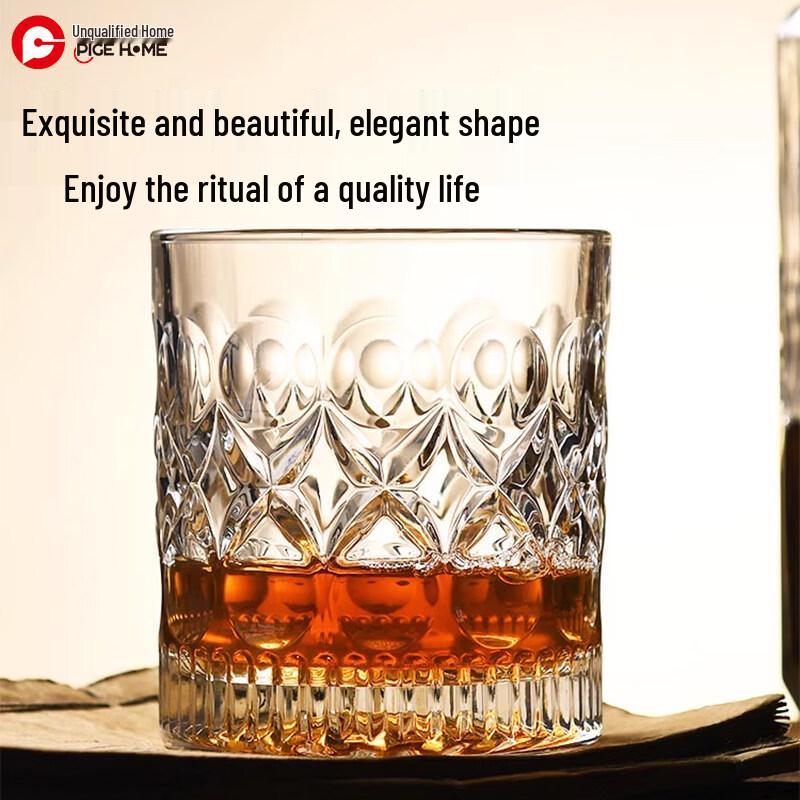 PIGGE Brilliant Bark Pattern Glass Tumblers Set
